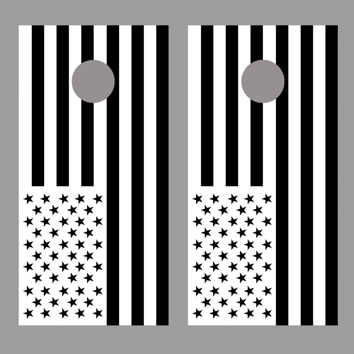 Black and White American Flag Cornhole Board Decal Wrap – Let's Print Big